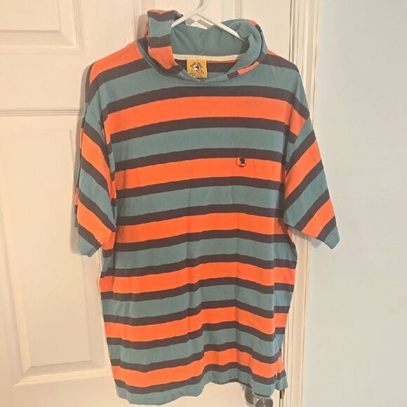 Duck Head Striped Cotton T-Shirt Vintage Hooded - Picture 1 of 6